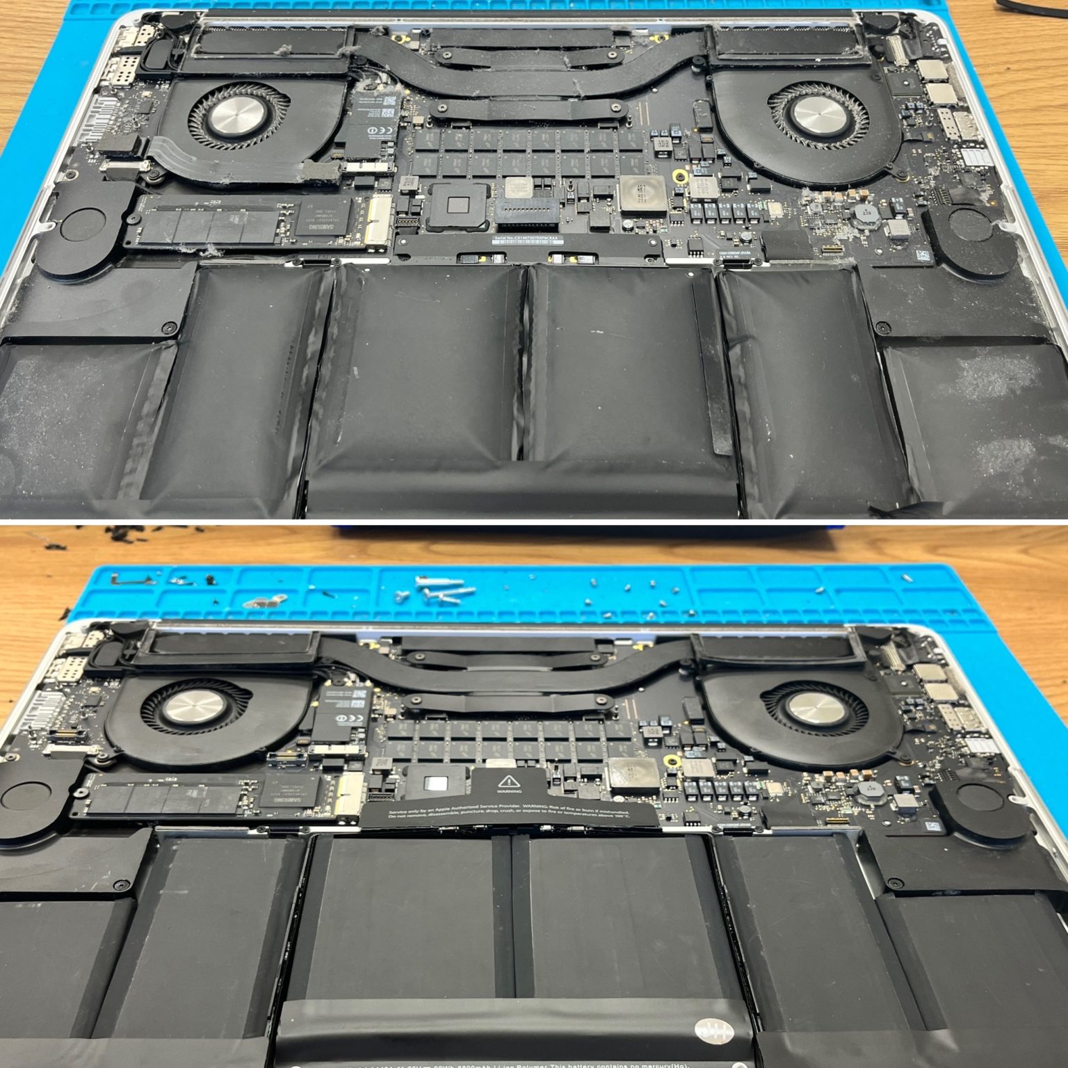 MacBook Akku aufgebläht oder defekt ? Wie wir den Akku tauschen