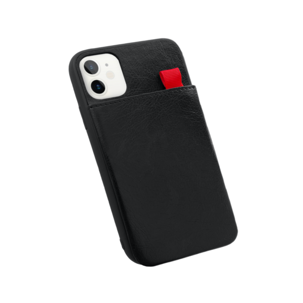 Kunstledercase Schwarz mit Kartensteckplätzen für iPhone 11 Serie – Bild 2