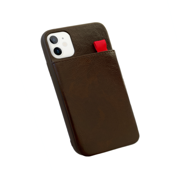 Kunstledercase Braun mit Kartensteckplätzen für iPhone 11 Serie – Bild 2