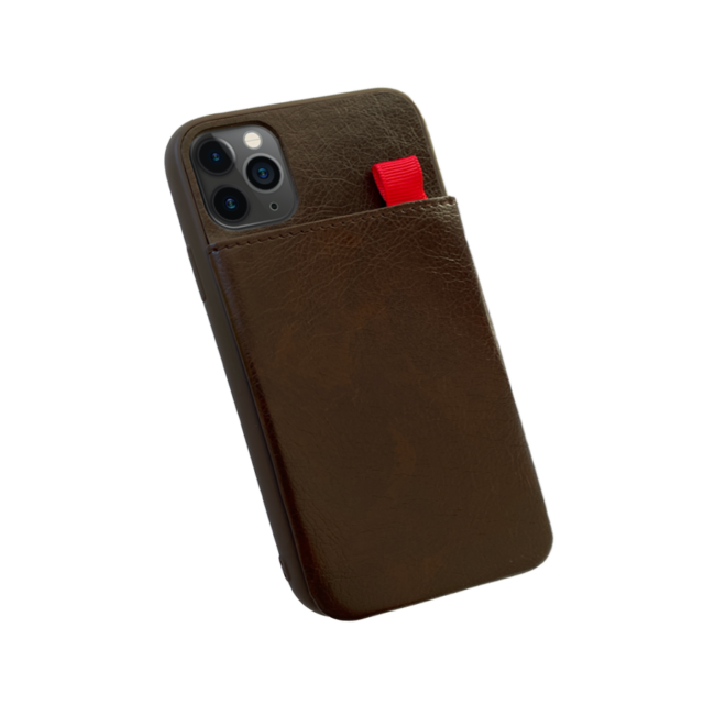 Kunstledercase Braun mit Kartensteckplätzen für iPhone 11 Serie