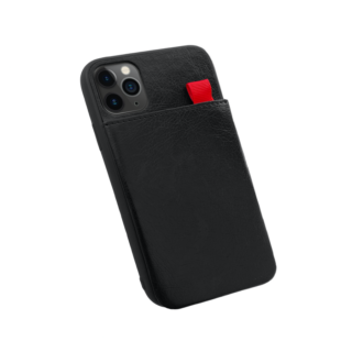 Kunstledercase Schwarz mit Kartensteckplätzen für iPhone 11 Serie