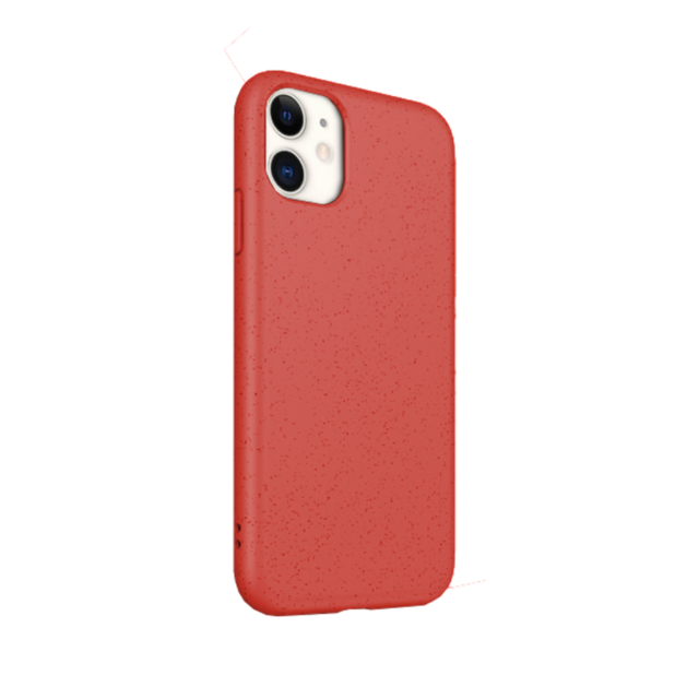 NATURE Case aus natürlichem Weizenstroh Rot für iPhone 12 Serie