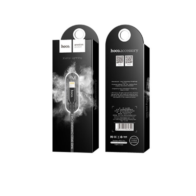 HOCO X14 Nylon Lightning auf USB Kabel 1m