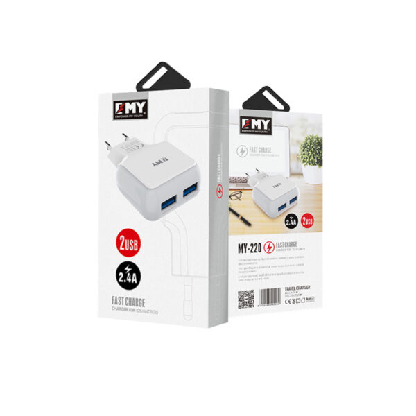 EMY My-220 2 Port USB Netzteil inkl. Lightningkabel – Bild 5