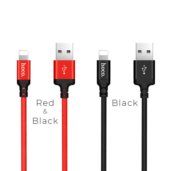 HOCO X14 Nylon Lightning auf USB Kabel 1m – Bild 2