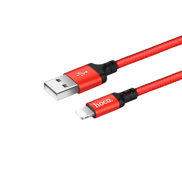 HOCO X14 Nylon Lightning auf USB Kabel 1m – Bild 4