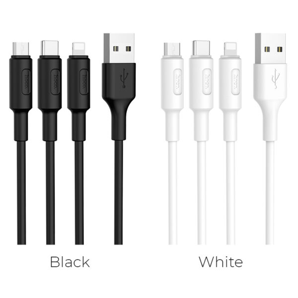 HOCO X25 3-in-1 Type-C, Micro-USB, Lightning Ladekabel 1m – Bild 2