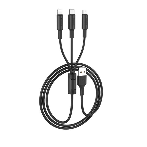 HOCO X25 3-in-1 Type-C, Micro-USB, Lightning Ladekabel 1m – Bild 6
