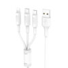 HOCO X25 3-in-1 Type-C, Micro-USB, Lightning Ladekabel 1m