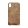 Lederoptik Silikoncase Braun für iPhone XS / X