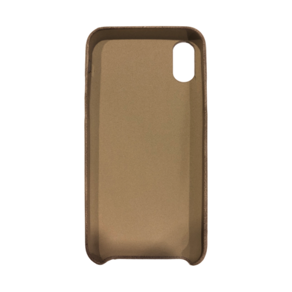 Lederoptik Silikoncase Braun für iPhone XS / X – Bild 2