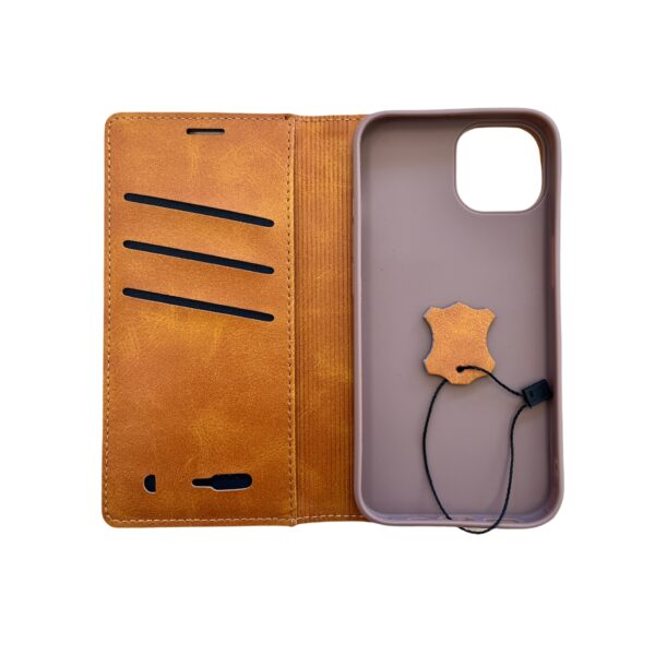 Boogendi Magnet Bookcase „Sandstorm Brown“ für iPhone 13 Serie – Bild 3