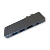 USB Type-C Hub (100W PD, USB 3.0, 4K HDMI, SD, MICRO-SD, TF) inkl. Tasche
