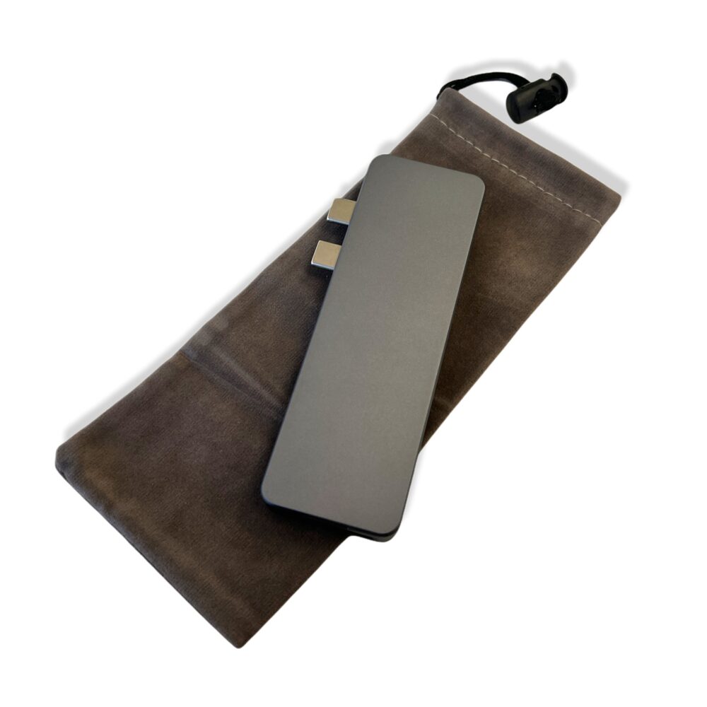 USB Type-C Hub (100W PD, USB 3.0, 4K HDMI, SD, MICRO-SD, TF) inkl. Tasche – Bild 6