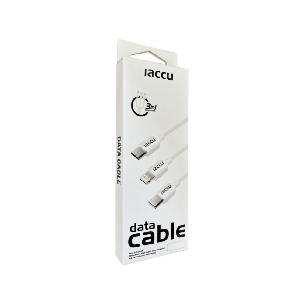 LACCU 3-in-1 Kabel (Lightning, Micro-USB, USB-C)