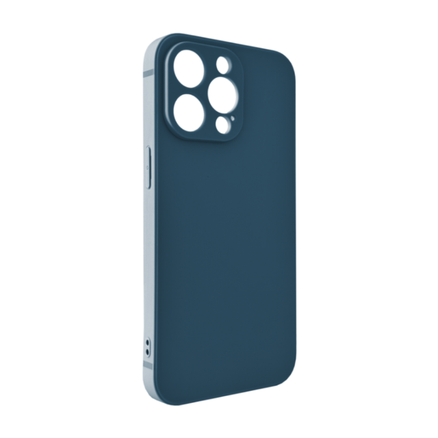 Matte TPU Silikon Hülle (Denim Blue) mit Anti-Fingerprint für iPhone 15 Serie