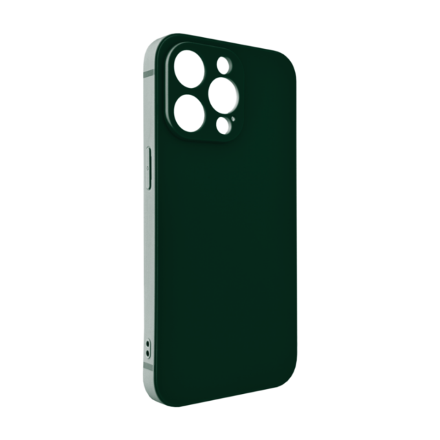 Matte TPU Silikon Hülle (Forest Green) mit Anti-Fingerprint für iPhone 15 Serie