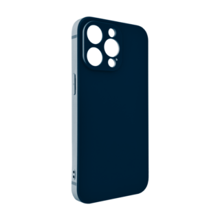 Matte TPU Silikon Hülle (Navy Blue) mit Anti-Fingerprint für iPhone 15 Serie
