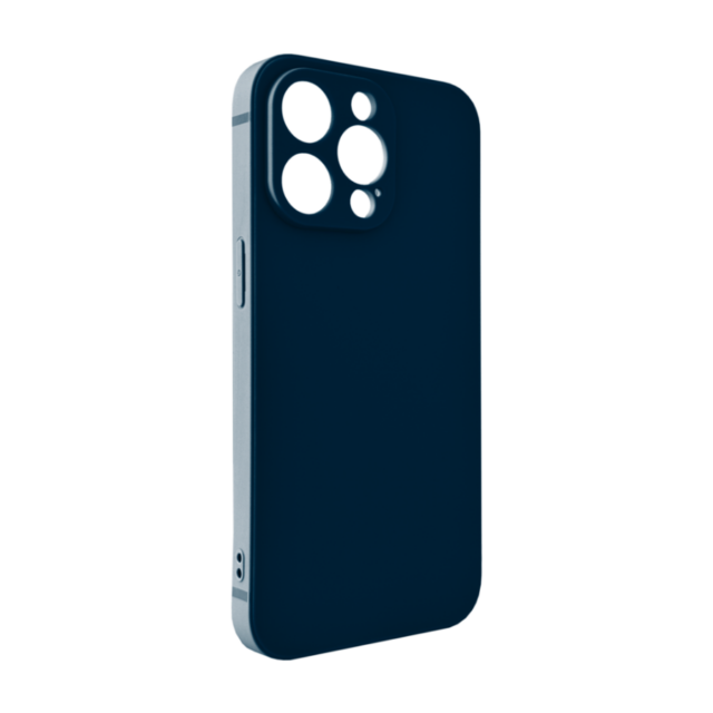 Matte TPU Silikon Hülle (Navy Blue) mit Anti-Fingerprint für iPhone 15 Serie