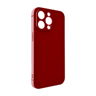 Matte TPU Silikon Hülle (Intense Red) mit Anti-Fingerprint für iPhone 15 Serie