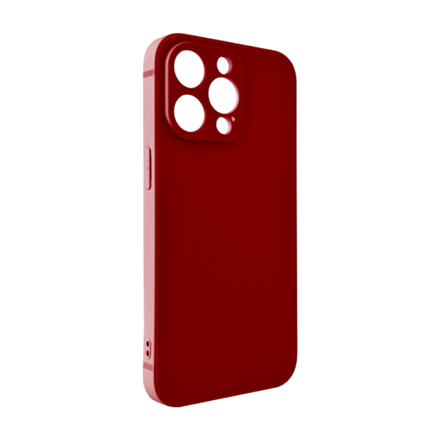 Matte TPU Silikon Hülle (Intense Red) mit Anti-Fingerprint für iPhone 15 Serie