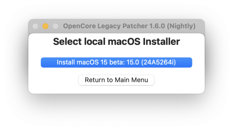 macOS 15 Sequoia auf alten, nicht unterstützten Mac installieren
