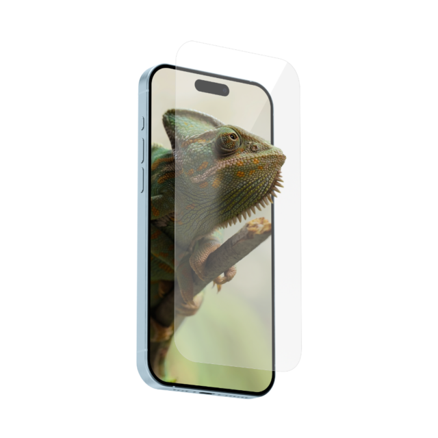 Premium Verbund-Echtglas Displayschutz "Chameleon" für iPhone 15 Plus (inkl. anbringen)