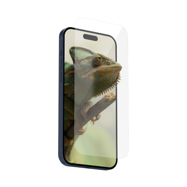 Premium Verbund-Echtglas Displayschutz "Chameleon" für iPhone 15 Pro Max (inkl. anbringen)
