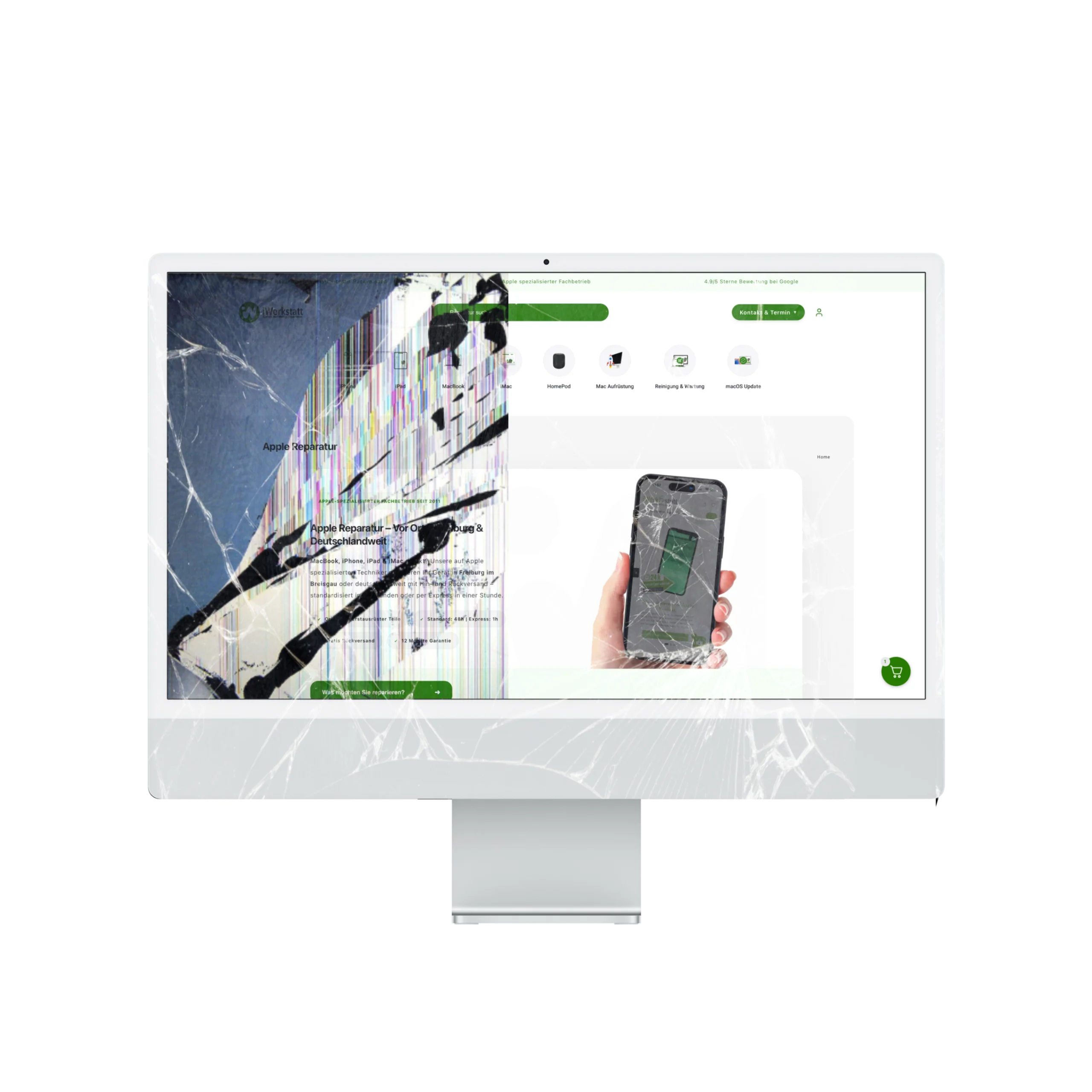iMac 24 Zoll M1 M3 M4 Display Reparatur iWerkstatt Freiburg & Deutschlandweit