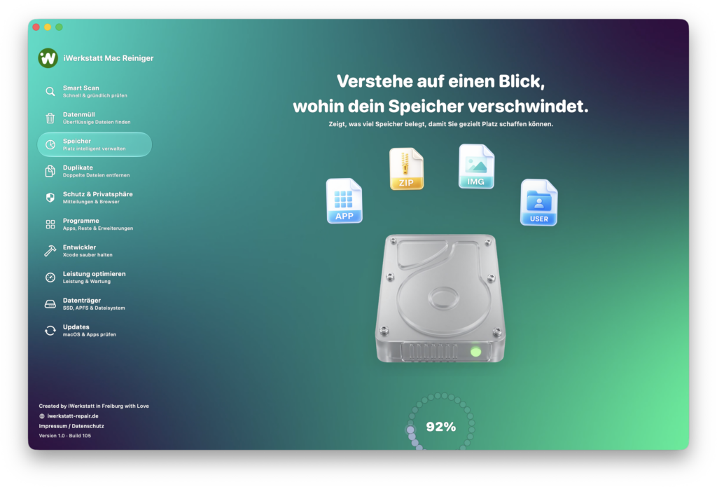 Große Dateien und Speicherfresser auf dem Mac finden